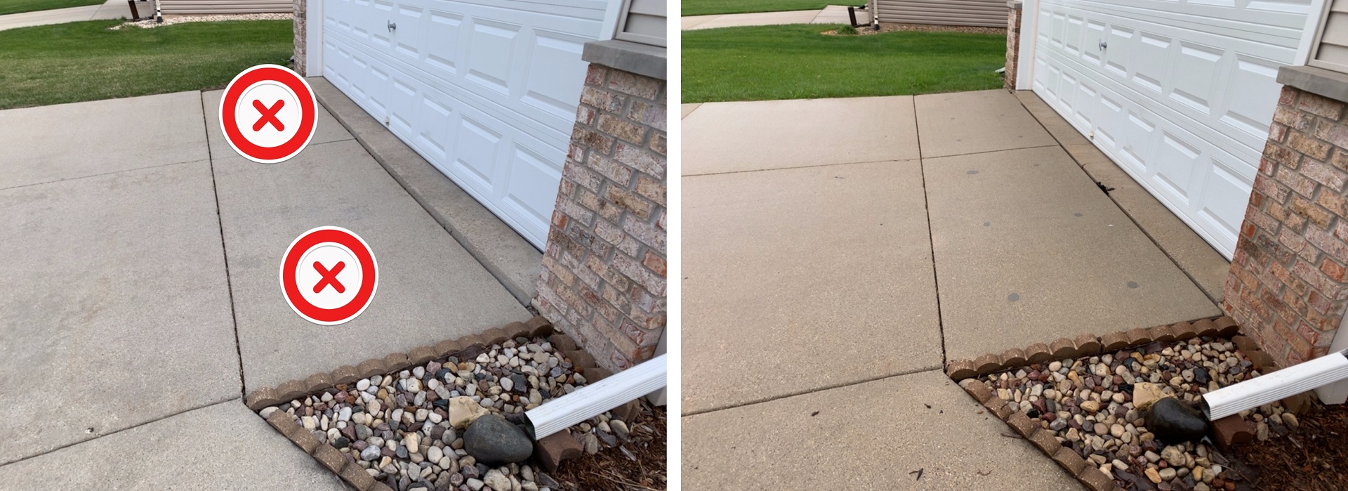 Driveway Raising by Garage